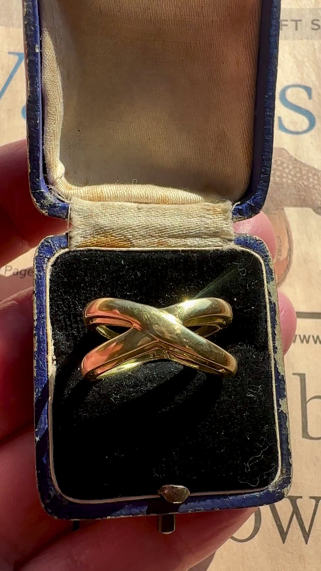 18K Tiffany & Co. Infinity Double Cross Ring